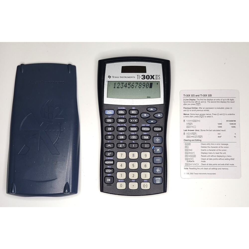 Texas Instruments TI-30X IIS Solar Power Scientific Calculator With Cover Works